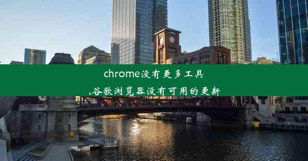 chrome没有更多工具,谷歌浏览器没有可用的更新