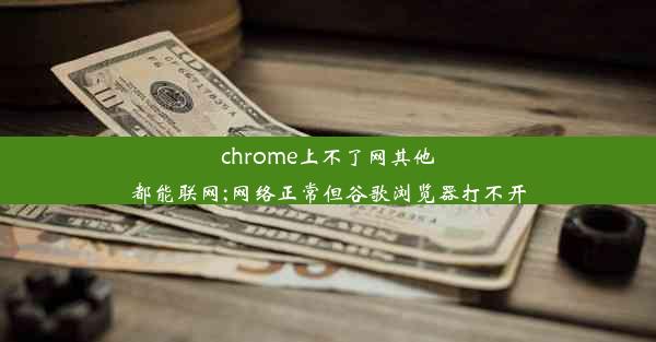 chrome上不了网其他都能联网;网络正常但谷歌浏览器打不开