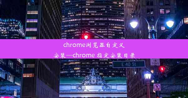 chrome浏览器自定义安装—chrome 指定安装目录