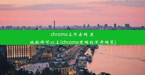 chrome上不去网 其他软件可以上(chrome有网打不开网页)