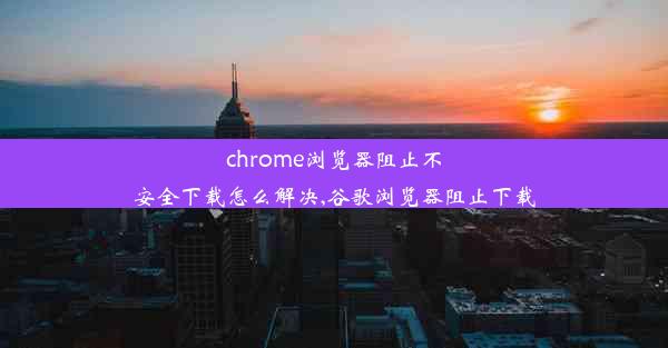 chrome浏览器阻止不安全下载怎么解决,谷歌浏览器阻止下载