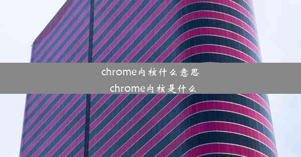 chrome内核什么意思_chrome内核是什么