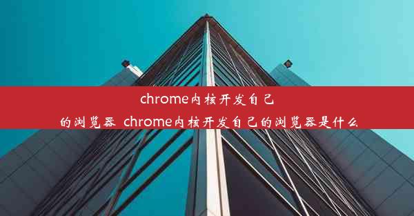 chrome内核开发自己的浏览器_chrome内核开发自己的浏览器是什么