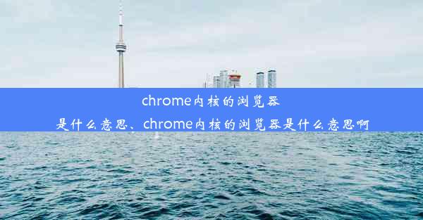 chrome内核的浏览器是什么意思、chrome内核的浏览器是什么意思啊