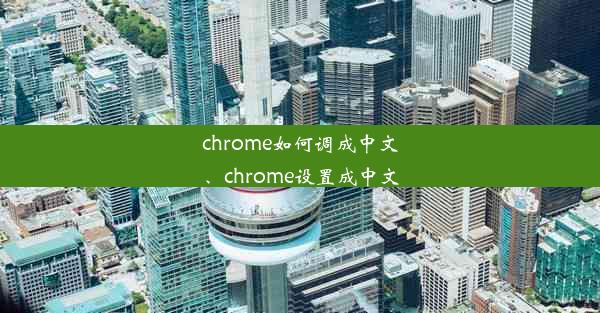 chrome如何调成中文、chrome设置成中文