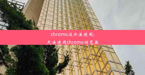 chrome没办法使用;无法使用chrome浏览器