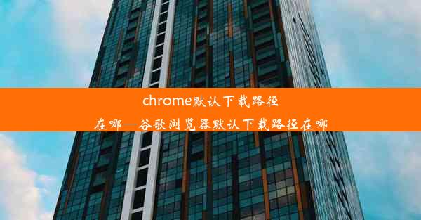 chrome默认下载路径在哪—谷歌浏览器默认下载路径在哪