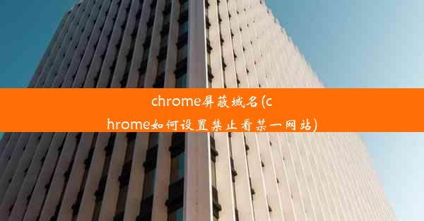 chrome屏蔽域名(chrome如何设置禁止看某一网站)