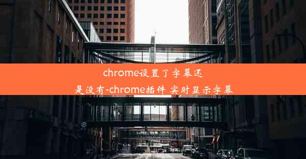 chrome设置了字幕还是没有-chrome插件 实时显示字幕