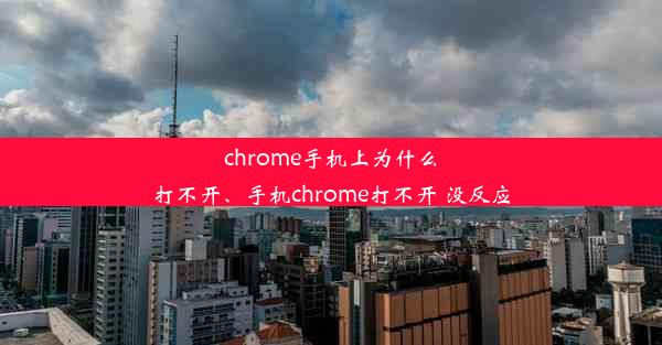 chrome手机上为什么打不开、手机chrome打不开 没反应