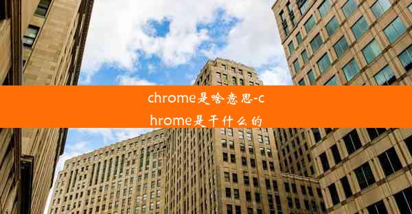 chrome是啥意思-chrome是干什么的