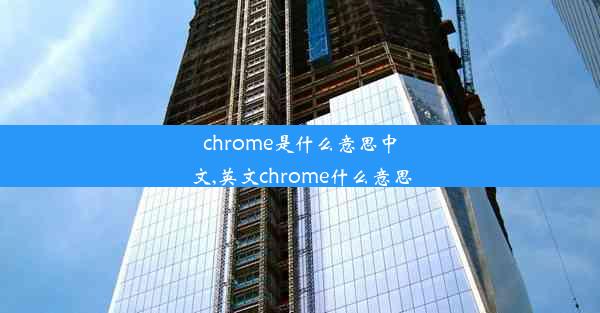 chrome是什么意思中文,英文chrome什么意思