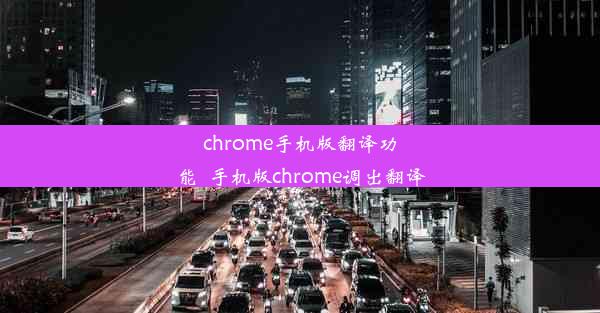 chrome手机版翻译功能_手机版chrome调出翻译