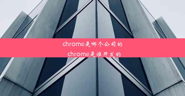 chrome是哪个公司的_chrome是谁开发的