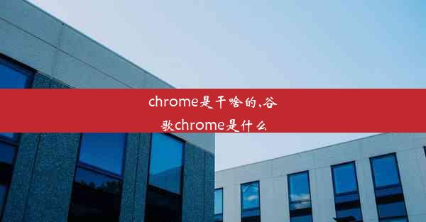 chrome是干啥的,谷歌chrome是什么