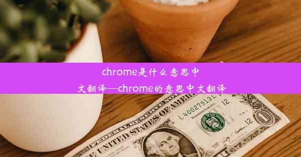 chrome是什么意思中文翻译—chrome的意思中文翻译