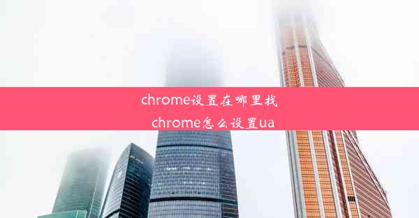 chrome设置在哪里找_chrome怎么设置ua