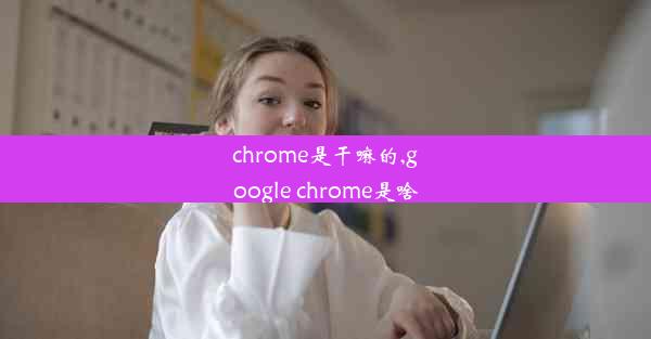 chrome是干嘛的,google chrome是啥