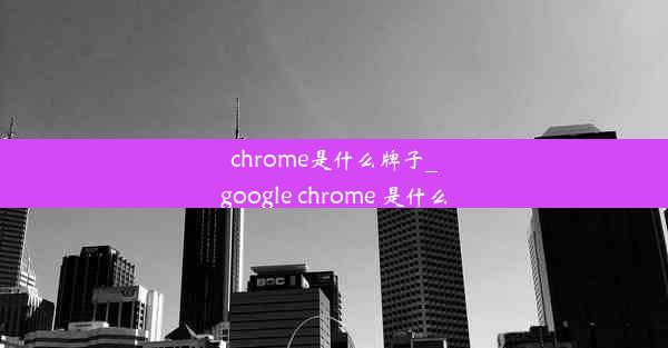 chrome是什么牌子_google chrome 是什么