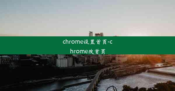 chrome设置首页-chrome改首页