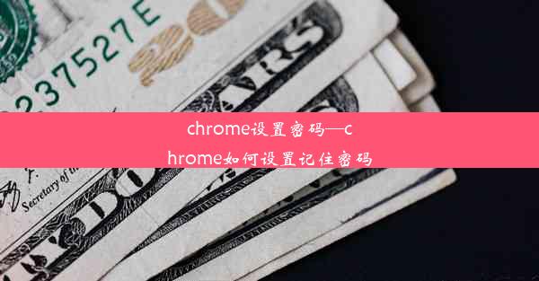 chrome设置密码—chrome如何设置记住密码