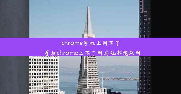 chrome手机上用不了_手机chrome上不了网其他都能联网