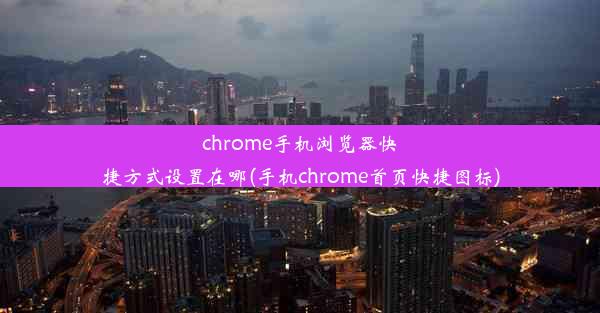 chrome手机浏览器快捷方式设置在哪(手机chrome首页快捷图标)