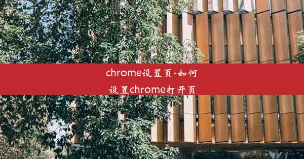 chrome设置页-如何设置chrome打开页