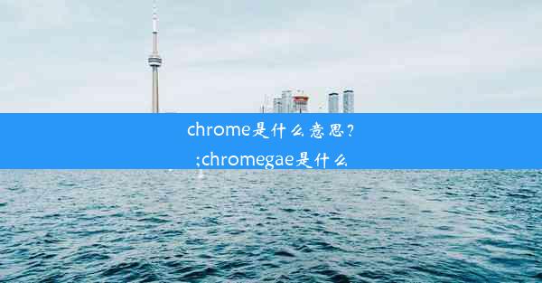 chrome是什么意思？;chromegae是什么