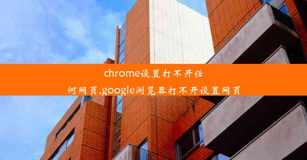 chrome设置打不开任何网页,google浏览器打不开设置网页