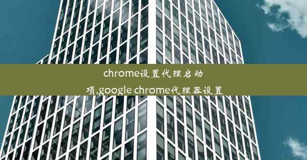 chrome设置代理启动项,google chrome代理器设置