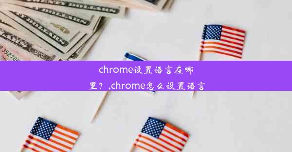 chrome设置语言在哪里？,chrome怎么设置语言