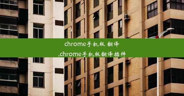 chrome手机版 翻译,chrome手机版翻译插件