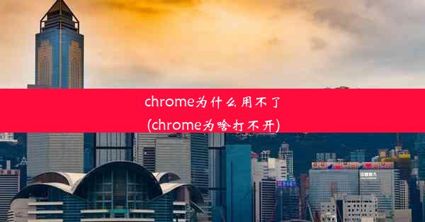 chrome为什么用不了(chrome为啥打不开)