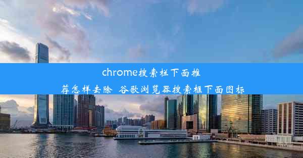 chrome搜索栏下面推荐怎样去除_谷歌浏览器搜索框下面图标