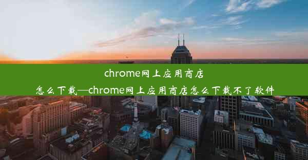 chrome网上应用商店怎么下载—chrome网上应用商店怎么下载不了软件