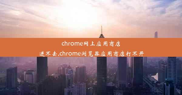 chrome网上应用商店进不去,chrome浏览器应用商店打不开