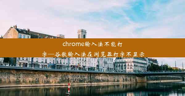 chrome输入法不能打字—谷歌输入法在浏览器打字不显示