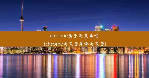 chrome属于浏览器吗(chrome浏览器是啥浏览器)