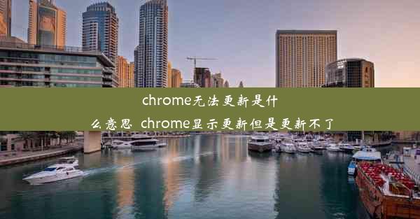 chrome无法更新是什么意思_chrome显示更新但是更新不了