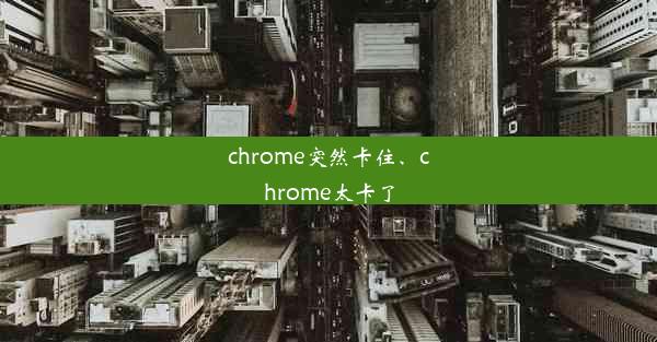 chrome突然卡住、chrome太卡了