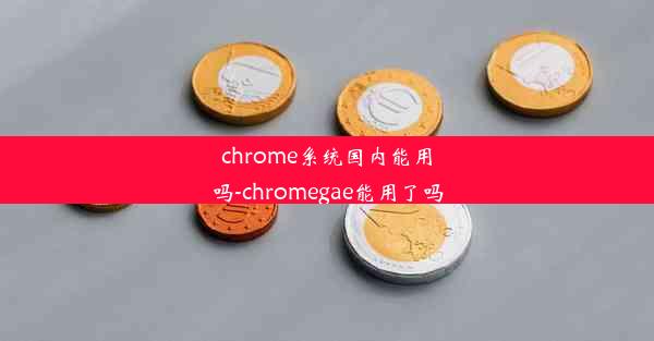 chrome系统国内能用吗-chromegae能用了吗