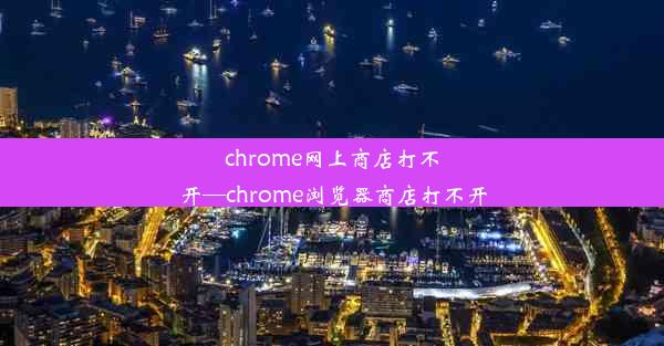 chrome网上商店打不开—chrome浏览器商店打不开