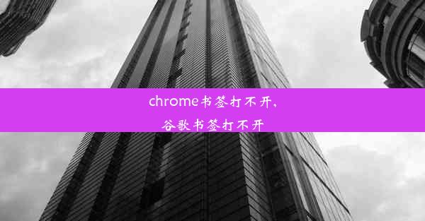 chrome书签打不开,谷歌书签打不开