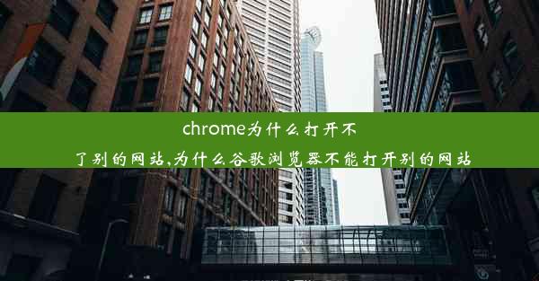 chrome为什么打开不了别的网站,为什么谷歌浏览器不能打开别的网站