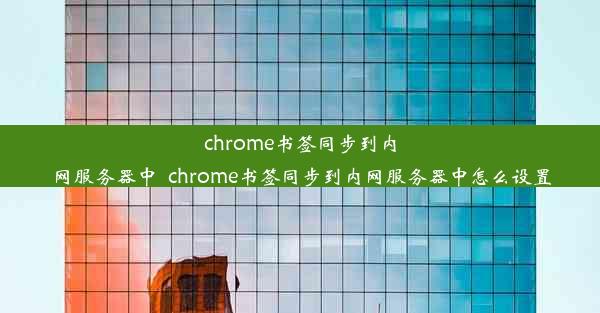 chrome书签同步到内网服务器中_chrome书签同步到内网服务器中怎么设置