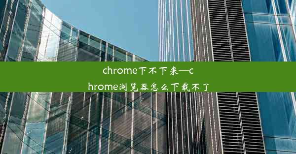 chrome下不下来—chrome浏览器怎么下载不了