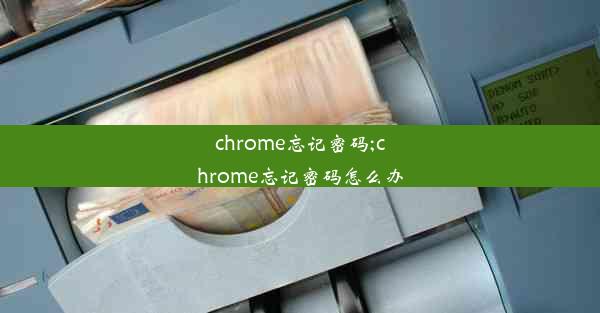 chrome忘记密码;chrome忘记密码怎么办