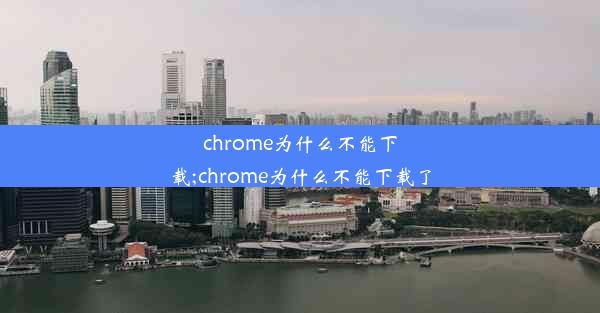 chrome为什么不能下载;chrome为什么不能下载了