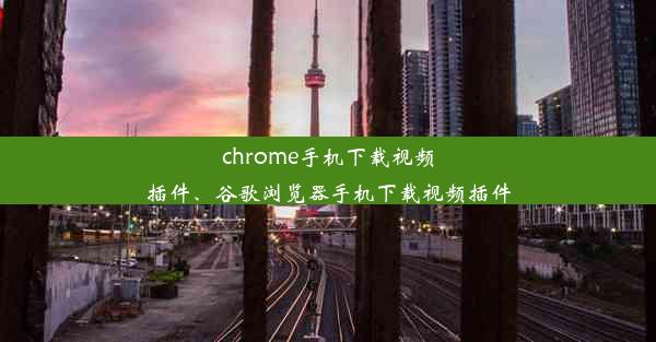 chrome手机下载视频插件、谷歌浏览器手机下载视频插件